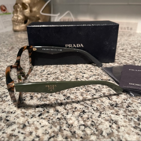 Prada Tortoise Green Eyeglasses - Picture 5 of 8